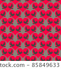 Flying silhouette of little kissing birds seamless pattern 85849633