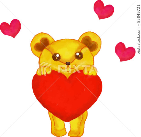 Bear with a red heart Bear with a red heart 85849721