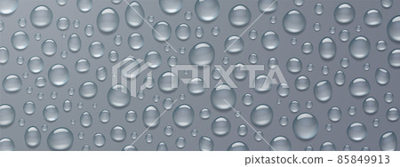 Texture of water droplets on gray background Texture of water droplets on gray background 85849913