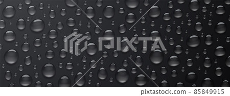 Texture of water droplets on black background Texture of water droplets on black background 85849915
