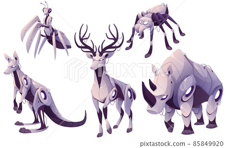 Mechanical animals, deer, kangaroo, rhinoceros 85849920