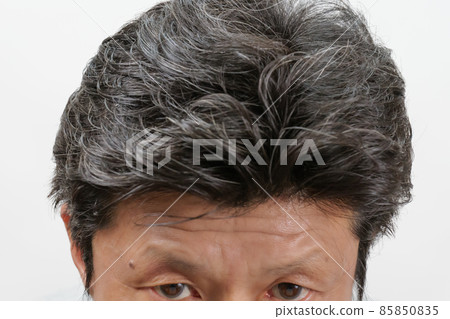 頭髮灰白的中年男人頭像 頭髮灰白的中年男人頭像 85850835
