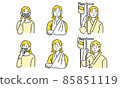 Illustration of an injured / sick woman 85851119