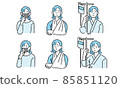 Illustration of an injured / sick woman 85851120