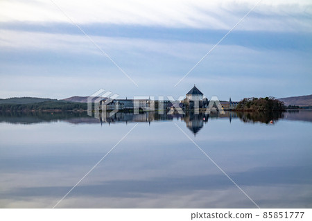 Power station producing energy on the banks of the River Foyle near Derry, Northern Ireland 85851777