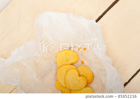 heart shaped shortbread valentine cookies 85852216