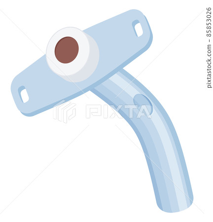 Illustration of tracheal cannula_speech cannula 85853026