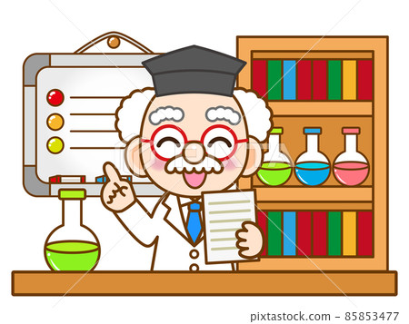 Dr. 3 explaining chemistry experiments 85853477