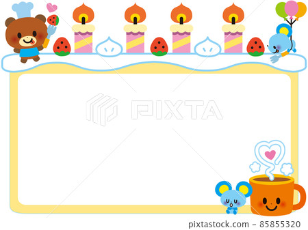 可愛有趣的生日蛋糕框架 85855320