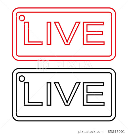 Live broadcast icon. Live video streaming. Red symbols and buttons for live broadcast, online broadcast. Red and black buttons for live and online applications. Vector Live broadcast icon. Live video streaming. Red symbols and buttons for live broadcast, online broadcast. Red and black buttons for live and online applications. Vector 85857001