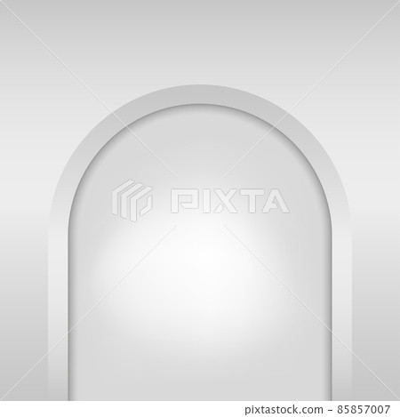 Pink arch niche. Recess in a colored wall in arch shaped . Editable Background Vector Pink arch niche. Recess in a colored wall in arch shaped . Editable Background Vector 85857007