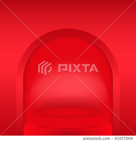 Round presentation arch niche. Deepening in the wall in the form of an arch. You can edit the background. Vector Round presentation arch niche. Deepening in the wall in the form of an arch. You can edit the background. Vector 85857009