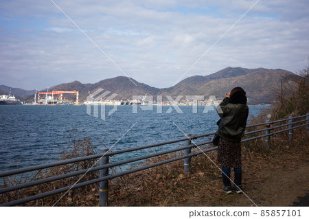 Very beautiful view of the Shimanami Kaido in Japan 85857101