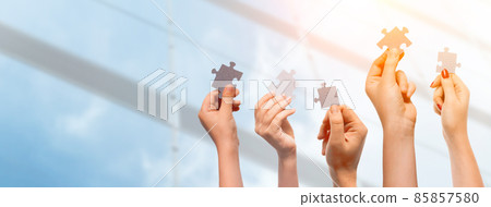Business concept or puzzle as a symbol of autism Business concept or puzzle as a symbol of autism 85857580