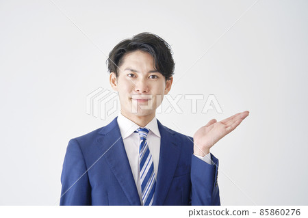Businessman information white background 85860276