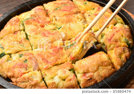 Iron plate Chijimi Korean food 85860474