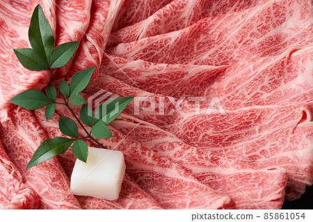 日本牛里脊肉切片用於壽喜燒 日本牛里脊肉切片用於壽喜燒 85861054