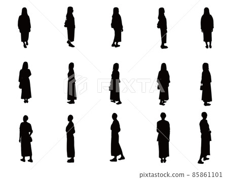 女性剪影 女性剪影 85861101