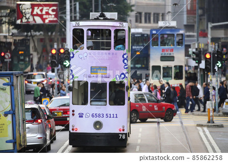 Tram in Hong Kong Tram in Hong Kong 85862258