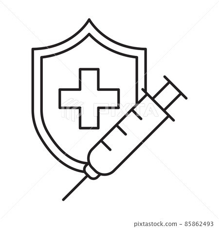Vaccine shield icon vector healthcare and medical concept for graphic design, logo, website, social media, mobile app, UI illustration Vaccine shield icon vector healthcare and medical concept for graphic design, logo, website, social media, mobile app, UI illustration 85862493