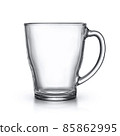Glass mug on white background 85862995