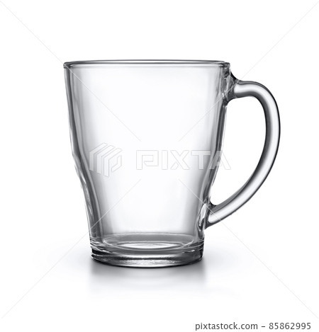 Glass mug on white background Glass mug on white background 85862995