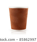 Paper coffee cup on white background 85862997