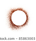 Coffee powder circle on white background 85863003