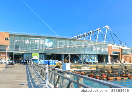 [Yamaguchi Prefecture] Karate Market, Shimonoseki under sunny weather 85863426