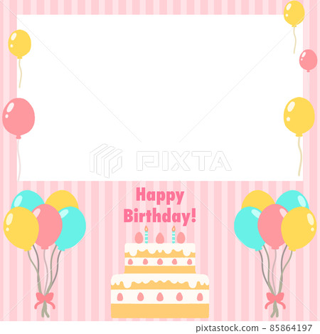 生日留言卡插圖素材蛋糕 生日留言卡插圖素材蛋糕 85864197