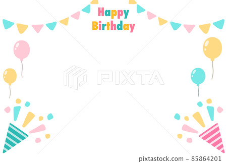 Birthday message card illustration material Birthday message card illustration material 85864201