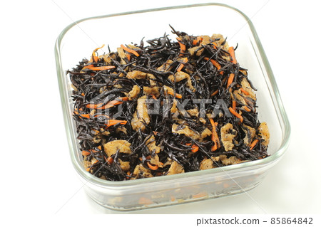 Boiled hijiki seaweed, regular vegetables Boiled hijiki seaweed, regular vegetables 85864842