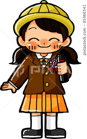 A smiling child with a diploma A smiling child with a diploma 85866541