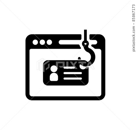 Phishing / Personal Information Leakage Vector Icon Illustration (WEB Browser) 85867173