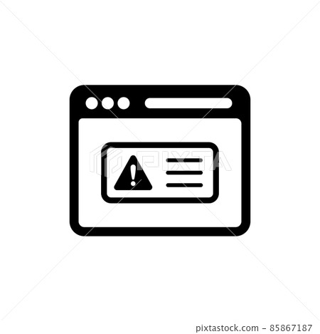 Alert message / warning / attention vector icon illustration (WEB browser) 85867187