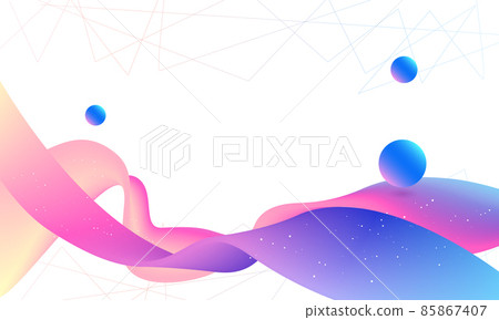 幾何抽象流體漸變液體形狀標題白色背景粉紅色淺藍色 85867407