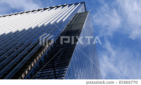 Skyscrapers with blue sky and clouds 85868770
