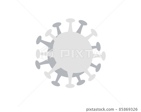 The Covid-19 coronavirus molecule. The sign of the coronavirus. Flat medical vector illustration 85869326