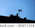 Swedish flag fluttering in the blue sky 85871358