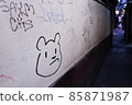Graffiti drawn in the back alley 85871987