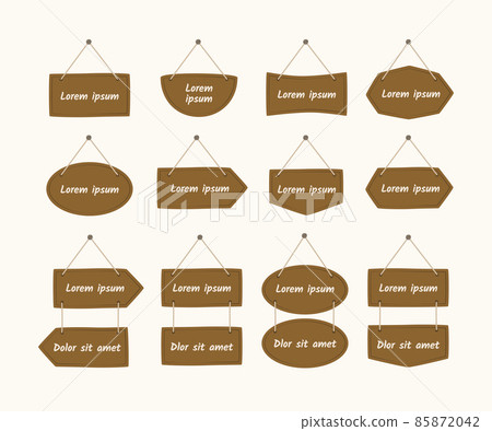 Hanging Signboard Collection. - Stock Illustration [85872042] - PIXTA