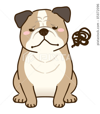Dissatisfied bulldog 85872096