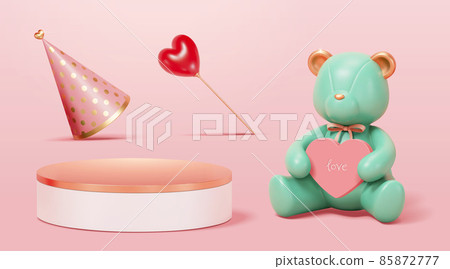 3d Valentine's Day element set 3d Valentine's Day element set 85872777