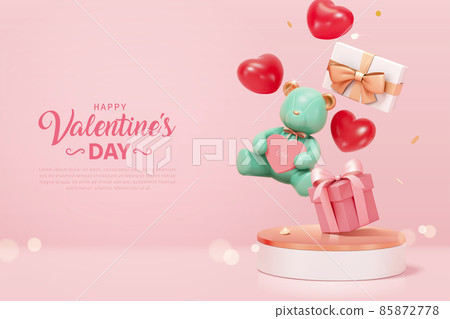 3d Valentine's Day scene design 3d Valentine's Day scene design 85872778