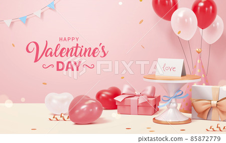 Valentine's Day love letter scene Valentine's Day love letter scene 85872779