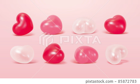 3d cartoon heart balloons 3d cartoon heart balloons 85872783