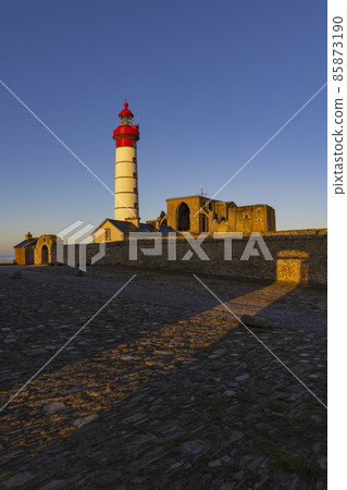 Saint-Mathieu Lighthouse, Pointe Saint-Mathieu in Plougonvelin, Finistere, France Saint-Mathieu Lighthouse, Pointe Saint-Mathieu in Plougonvelin, Finistere, France 85873190