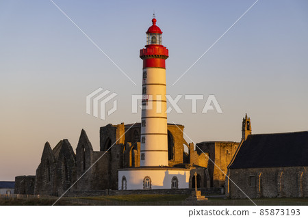 Saint-Mathieu Lighthouse, Pointe Saint-Mathieu in Plougonvelin, Finistere, France Saint-Mathieu Lighthouse, Pointe Saint-Mathieu in Plougonvelin, Finistere, France 85873193