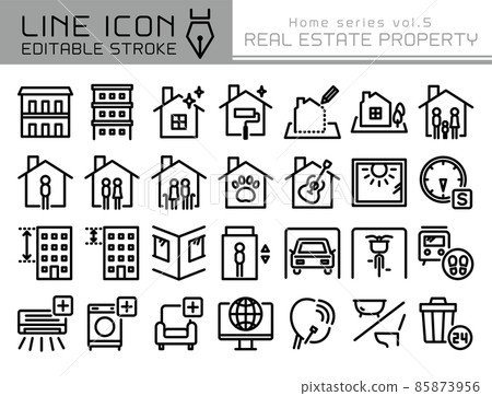 Line icon Home series vol.5 Features of real estate properties 85873956
