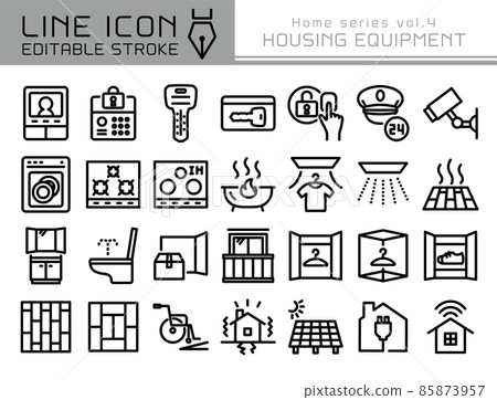Line icon home series vol.4 latest housing equipment and specifications Line icon home series vol.4 latest housing equipment and specifications 85873957
